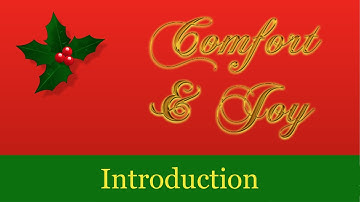 Comfort and Joy! —2020 Advent Devotional— Intro