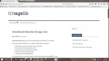 Tagslib : Download Material Design Lite for beginner