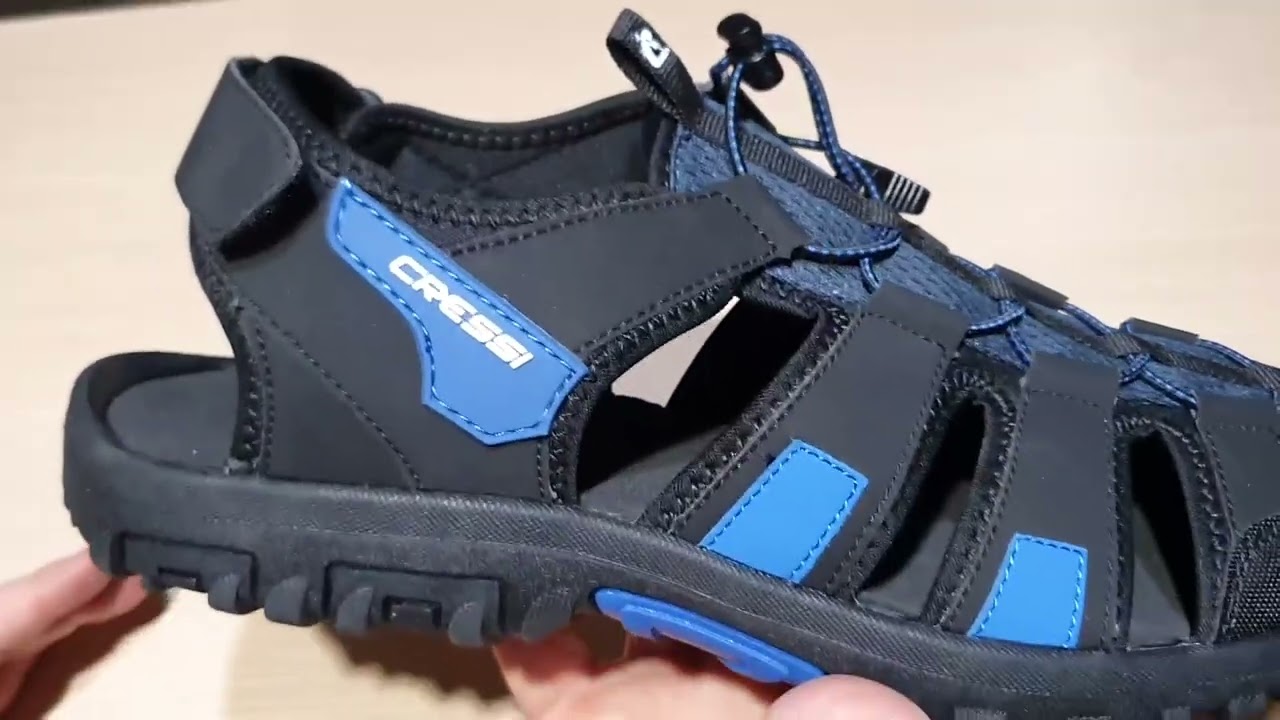 CRESSI Luca sandalen zwart/blauw 41 - comfortabele uniseks trekkingsandaal ideaal voor outdoor-avonturen, speciaal geschikt voor wandelen in aquatische omgevingen, zwart/blauw, 41