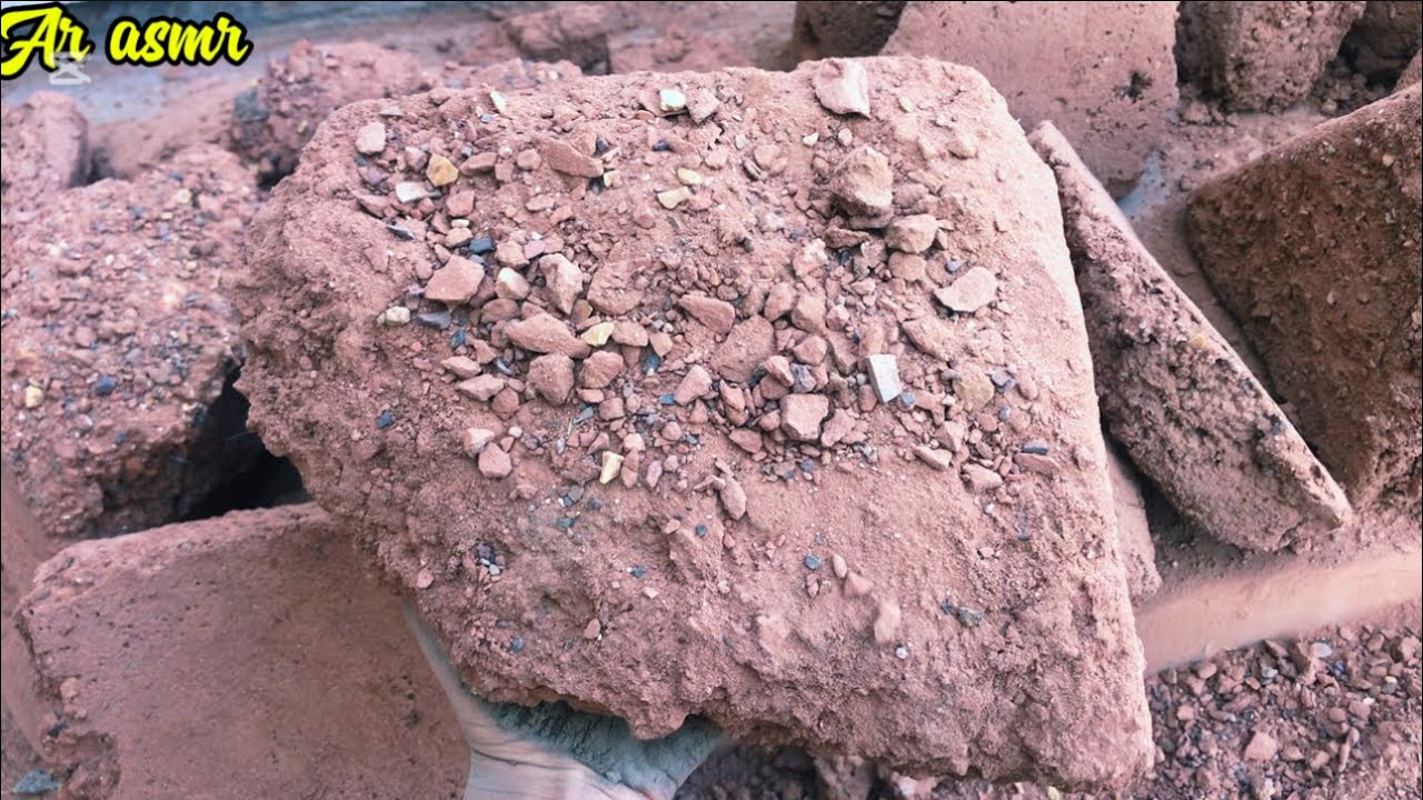 New bombastic video of multi stony red dirt slabs &chunks dry&water crumbling 🔥requested vdo