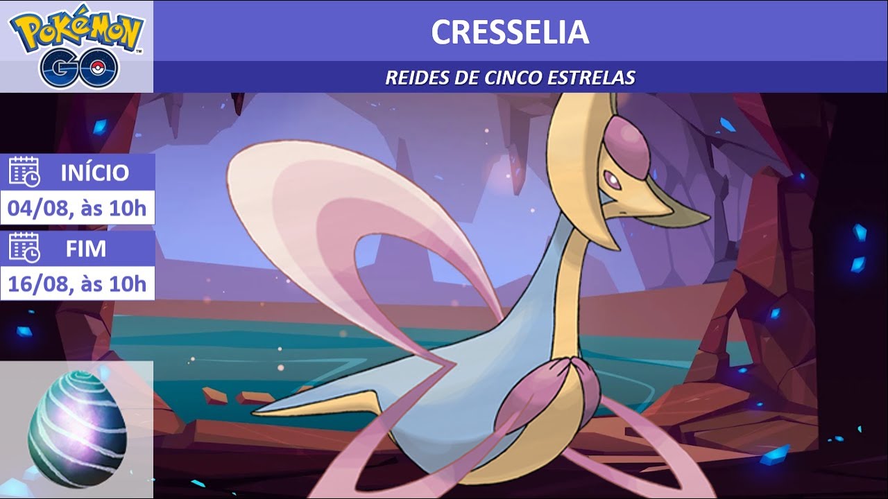 Pokémon GO: como pegar Cresselia nas reides; veja melhores ataques