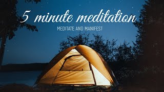 5 minute meditation with ambient music and forest sounds. Nature sounds (Birds in the background)