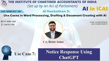 Hackathon 3: Series 1 - Use Case 7 | Notice Response using Chat GPT | CA Rishir Soni