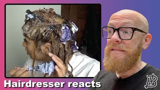 Going from BLACK BOX DYE to BLOND !!! Hairdresser reacts to Hair Fails