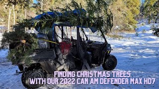 SNOW Christmas Tree Cutting Adventure - 2022 Can Am Defender Max HD7