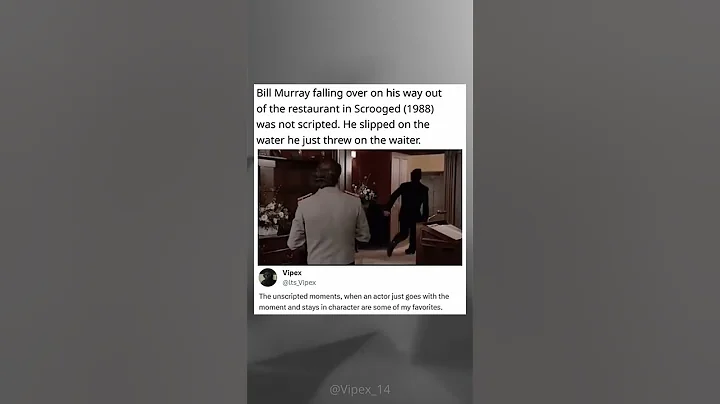 Bill Murray falling over on his way out of the restaurant in Scrooged (1988) was not scripted