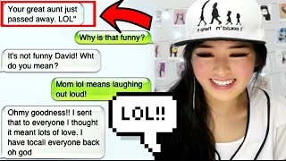 REACTING TO FUNNY TEXT FAILS!!