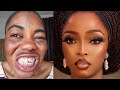 BOMB 💣🔥😱 WHAT SHE WANTED VS WHAT SHE GOT😳BRIDAL GELE AND MAKEUP TRANSFORMATION💄MAKEUP TUTORIAL