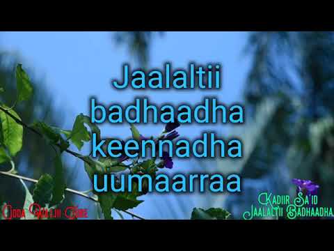 Kadir Said Jaalalatti Badhaadhaa Lyrics Music Walaloo Wajjin