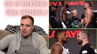 ? JOSHUA VS WALLIN, WILDER VS PARKER DAY OF RECKONING FINAL THOUGHTS..