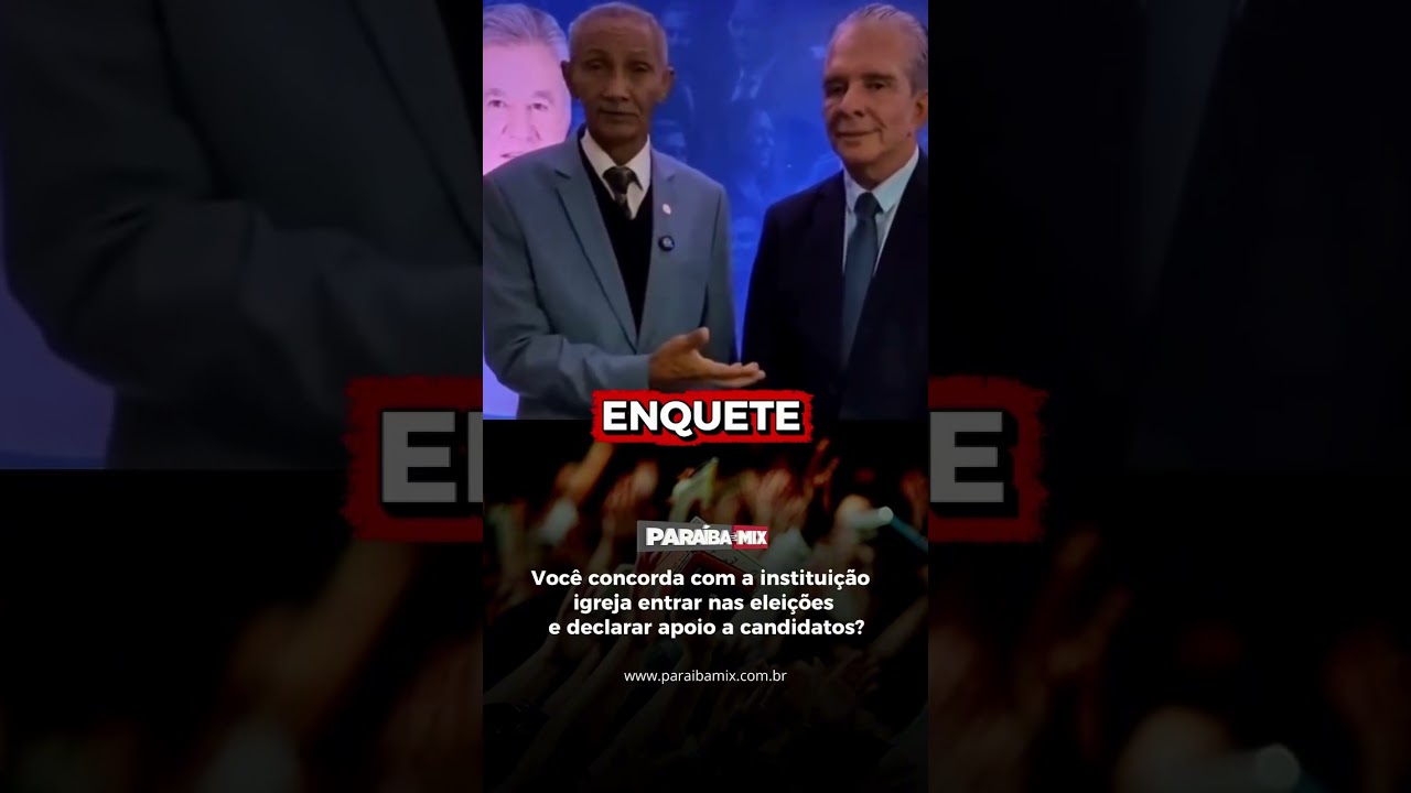 Você concorda com a instituição igreja entrar nas eleições e declarar apoio a candidatos?