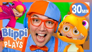 i find all dinosaur blippis best blippi plays roblox gaming