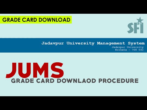 Grade Card Download Tutorial | JUMS | Jadavpur University