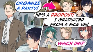 My Colleague Teases Middle School Dropout Me & Orders to Organize a Mixer! But…[RomCom Manga Dub]