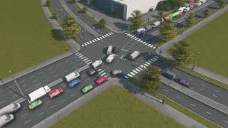 Cities: Skylines   Leading Left Turn
