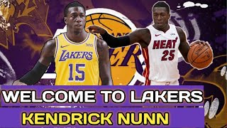 KENDRICK NUNN SIGNS WITH THE LOS ANGELES LAKERS I WELCOME TO PURPLE AND GOLD NUNN