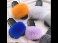 Luxurious Real Fox Fur Slippers | Soft Slides for Women • WGLUVF