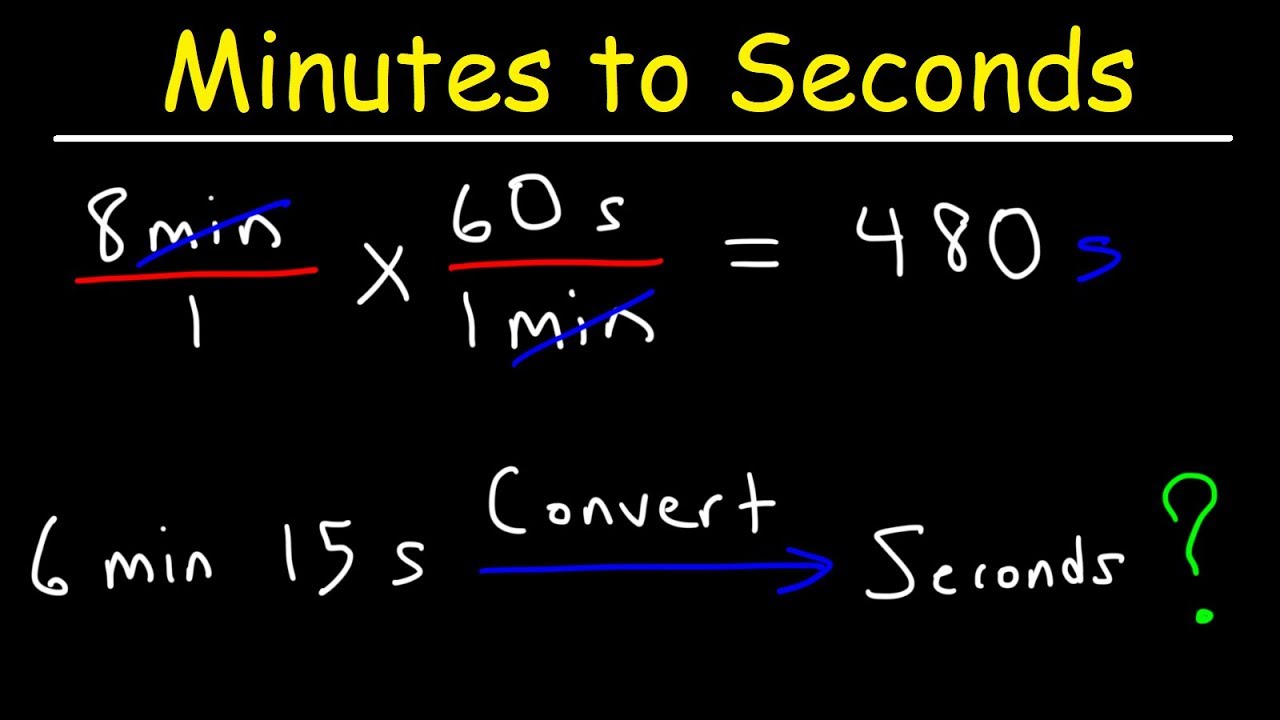 Converting Minutes To Seconds And Seconds To Minutes