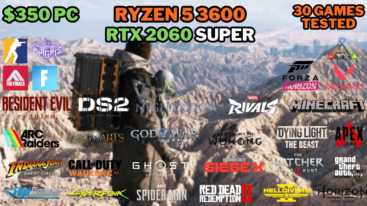 $350 Gaming PC in 2026 | RTX 2060 Super + Ryzen 5 3600 | 1080p