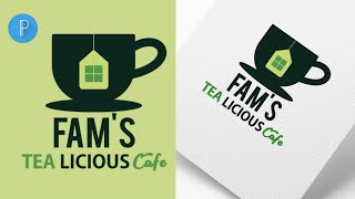 How to create logo on Pixellab - green tea Professional logo on Pixellab | pixellab tutorial screenshot 5