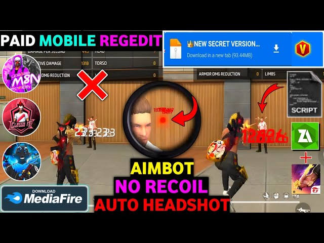 OB44⚙️Free Fire Auto Headshot Config File🌠 Macro Aimbot + No Recoil Regedit ‼️ Antiban VIP Script 👽🔥 class=