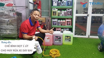 [Mẹo Hay] Cách chế Lắp Bình Bọt Tuyết Mini 1 Lít vào Máy Rửa Xe Dây Đai | TEARU