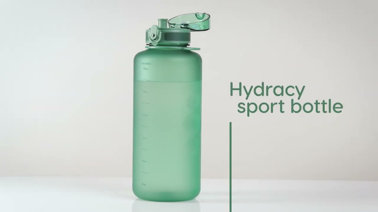 Coach 64 oz / 2 L Water Bottle with Time Marker and Chug Lid – Hydracy
