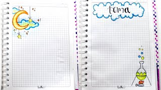 ✅ MÁRGENES para CUADERNOS | Ideas para marcar cuadernos | Bordes y Recuadros Bonitos -Dibujos Yaye