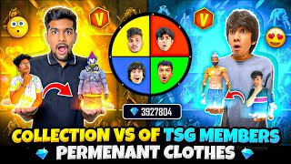 Collection Versus 😍 Of All Tsg Members Permenant Clothes😱 Tsg Abhee Vs Tsg Ronish - Garena Free Fire