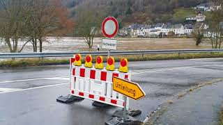 Enkirch Schleuse, Hochwasser 5.1.2018 13.00 Uhr