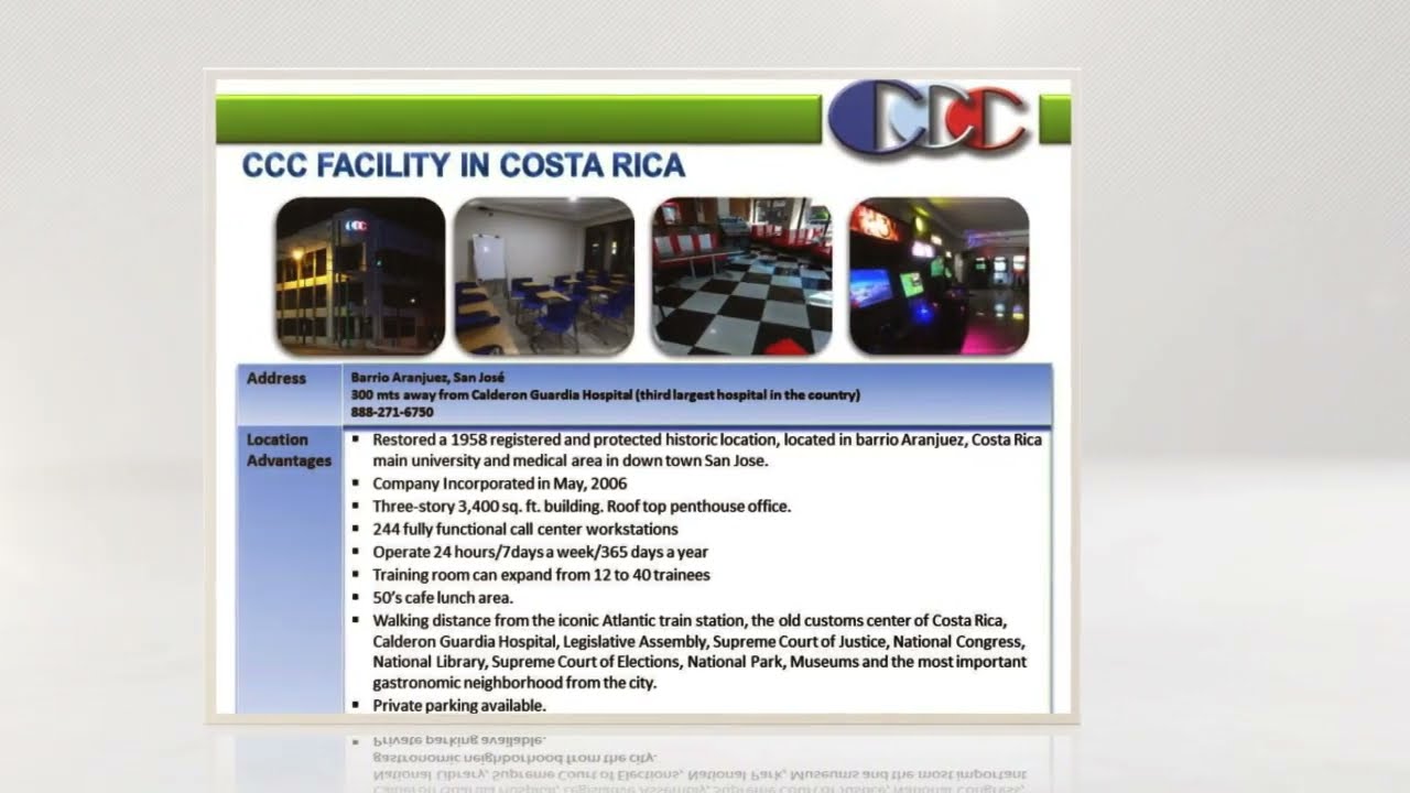 NEW SLIDESHOW PRESENTATION FOR COSTA RICAS CALL CENTER CLIENTS