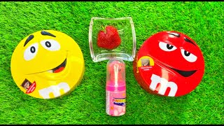 🍬M&M's Two Boxes | Candy PUPPYPALZ Lollipop&Candy Powder | Fresh Strawberry🍫ASMR | Satisfying video🍫