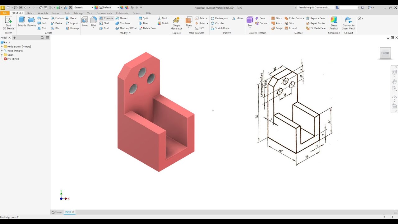 Autodesk Inventor Tutorial -32 - YouTube