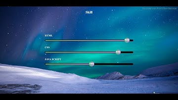 Animated skill bar using only html and css.