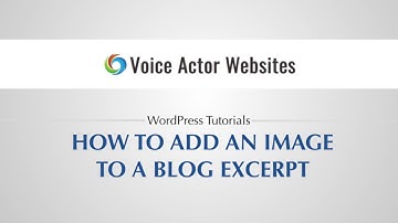 How to add an image to a blog excerpt  | VAW WordPress Tutorial