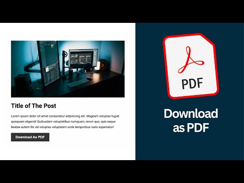 How To Add Download As PDF Button To Your Website Using JavaScript
