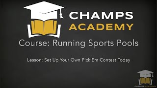 Course: Running Sports Pools - Lesson: Set Up Your Own Pick’Em Contest Today