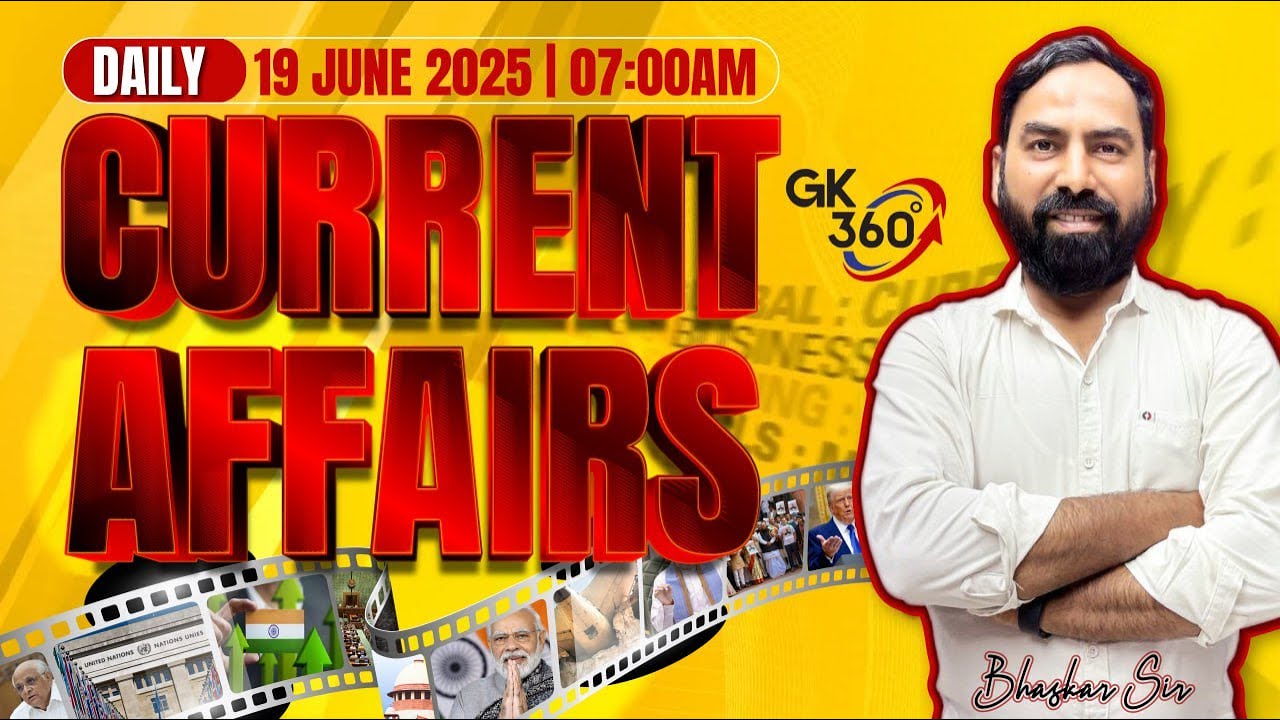 DAILY CURRENT AFFAIRS | 19 JUNE | |DHYEY LIVE - YouTube