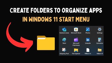 Create folders to organize apps in Windows 11 Start Menu