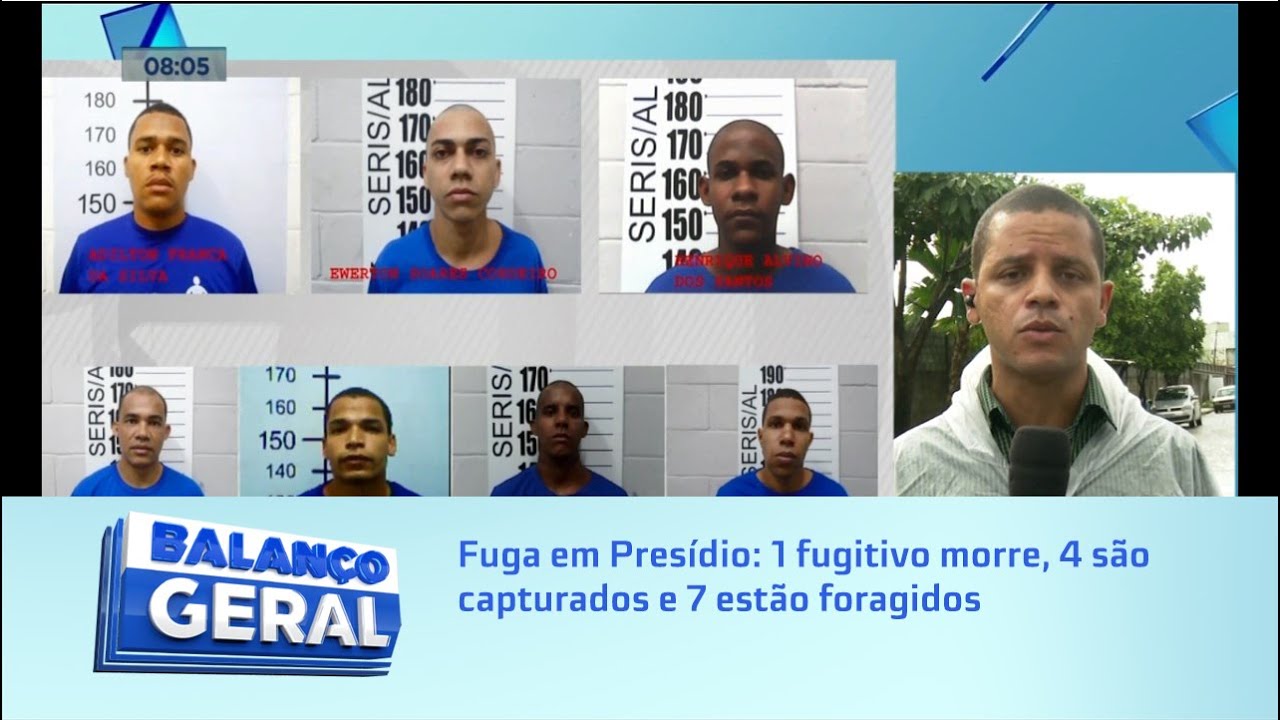 Fuga em Presídio: 1 fugitivo morre, 4 são capturados e 7 estão foragidos