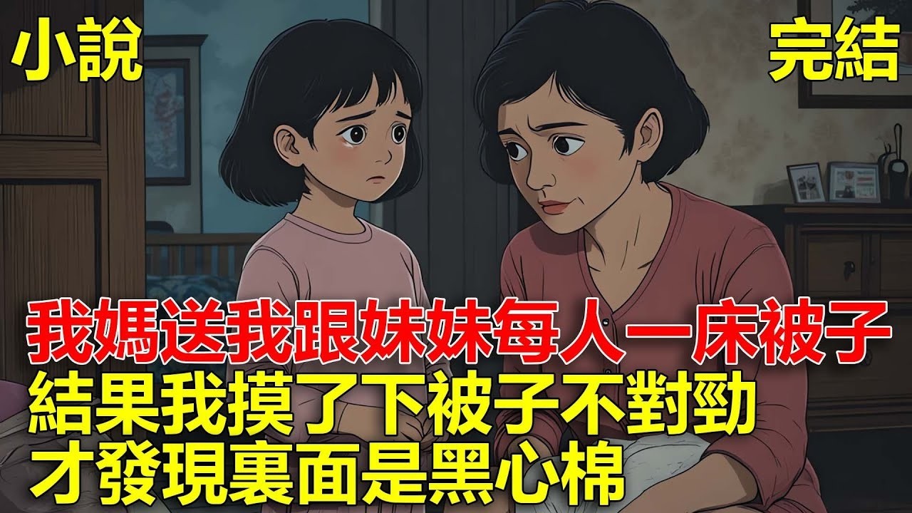 67我媽送我跟妹妹每人一床手工棉花被，晚上睡覺的時候，女兒說很冷，結果我摸了下被子不對勁，才發現裏面棉不是棉花，而是黑心棉！