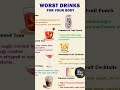 WORST DRINKS FOR YOUR BODY// #viral #shortvideo #subscribe