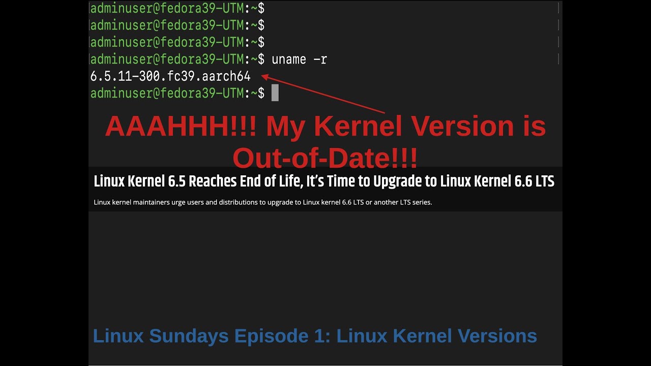 Linux Sundays Episode 1: Linux Kernel Version - YouTube