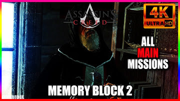 ASSASSINS CREED 1 Memory Block 2 Walkthrough | PC 4k Gameplay [NO COMMENTARY]