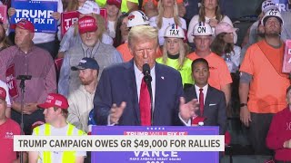 Grand Rapids writes off nearly $50K owed by Trump campaign following political rallies