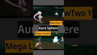 Aura Sphere - Mega Mewtwo Y vs Mega Lucario 🔥  Your favourite ??? #mewtwo #lucario #megaevolution