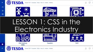 INTRO TO CSS - UNIT 1: Exploring the Electronics Industry E-Tesda Part 1
