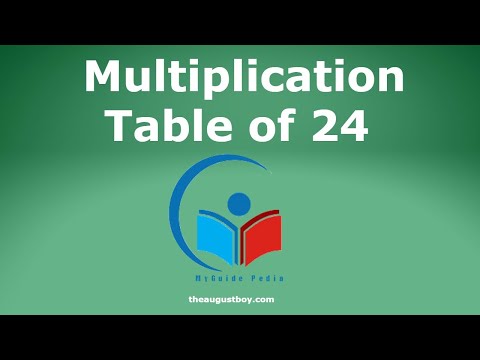 Table of 24 | Multiplication Table of 24 | @myguidepedia6423