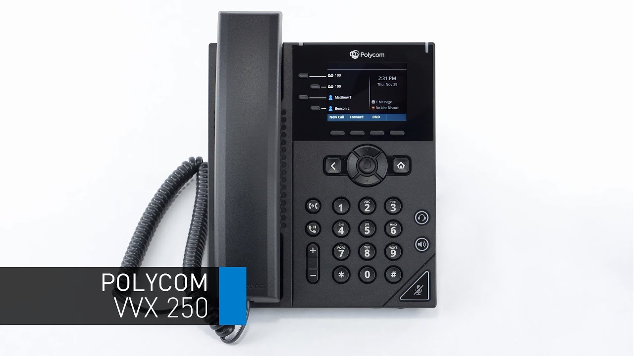 Polycom VVX 250 - YouTube