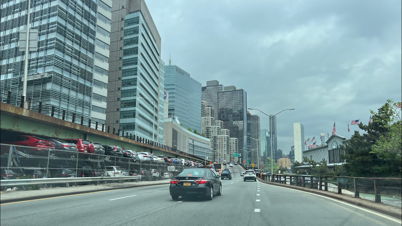 New York City LIVE Driving Rental Car NYC FDR Drive to New England w